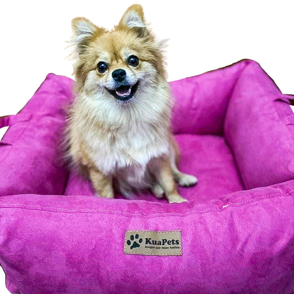 Cama para perro modelo nido fucsia Kuapets