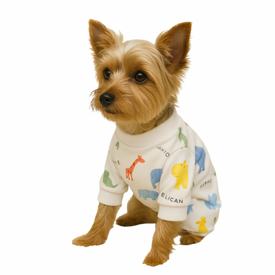 Pijama para Perro Algodón modelo rinoceronte Pequeñas Razas
