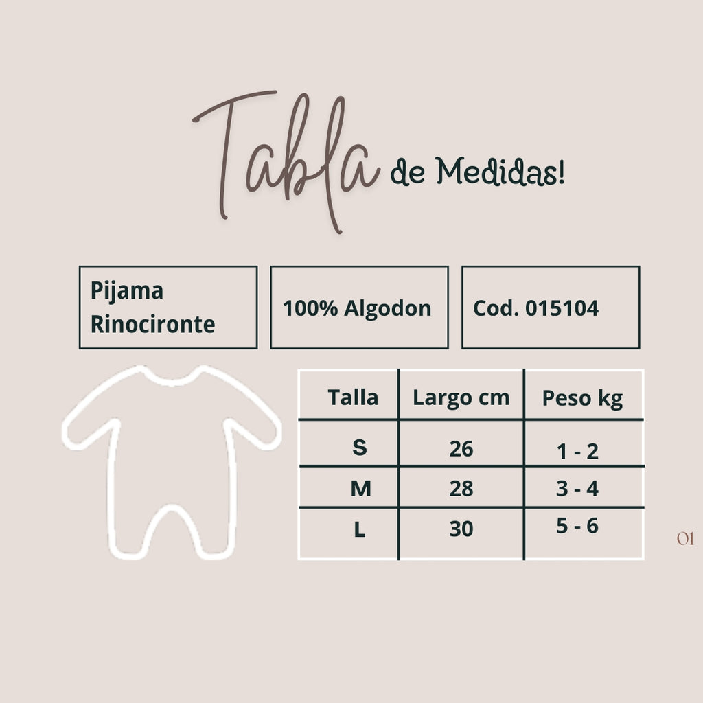 Pijama para Perro Algodón modelo rinoceronte Pequeñas Razas