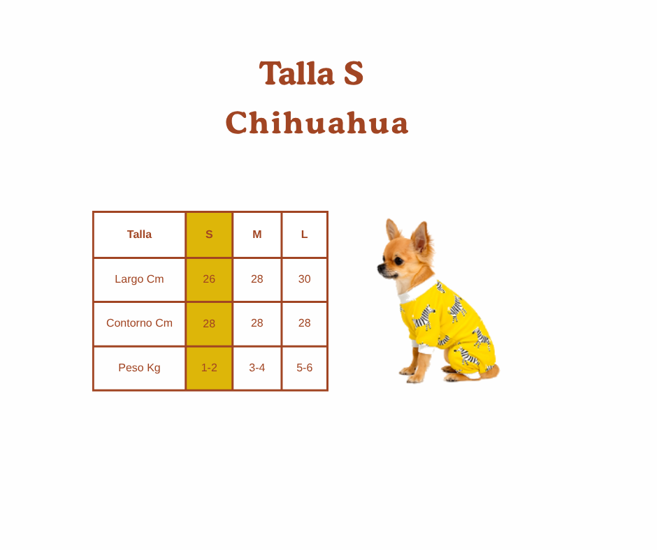 Pijama para Perro cebra Pequeñas Razas