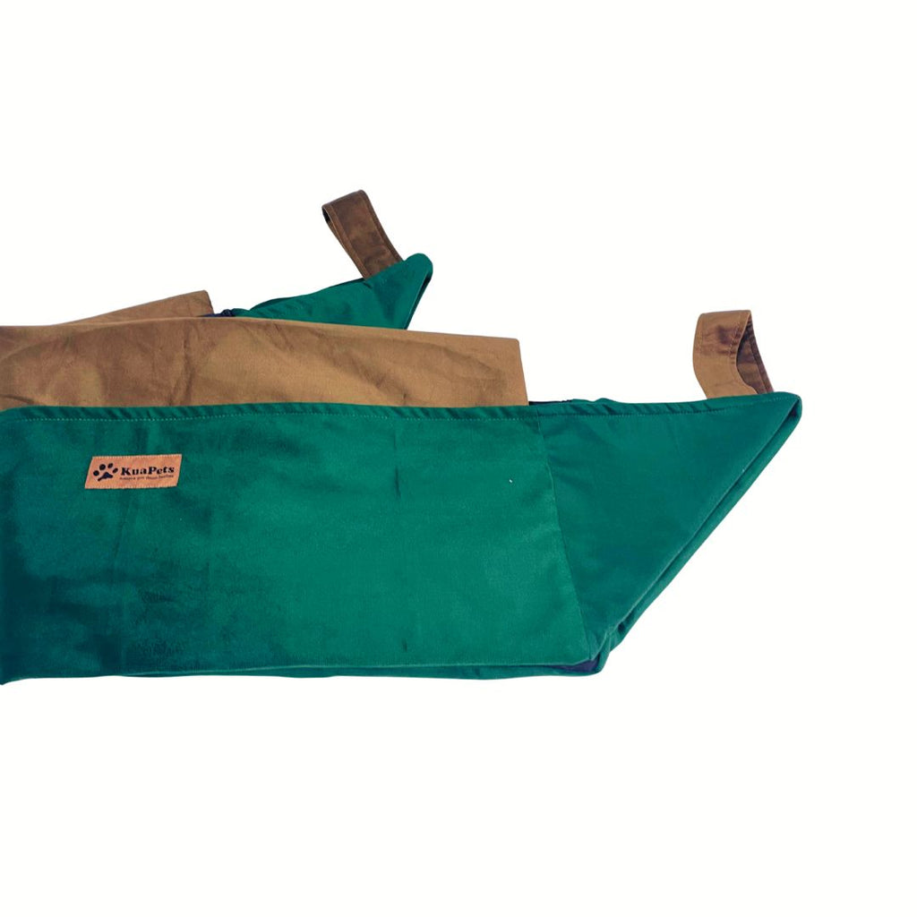 Funda de cama para perros modelo nido color Verde Botella - Cafe