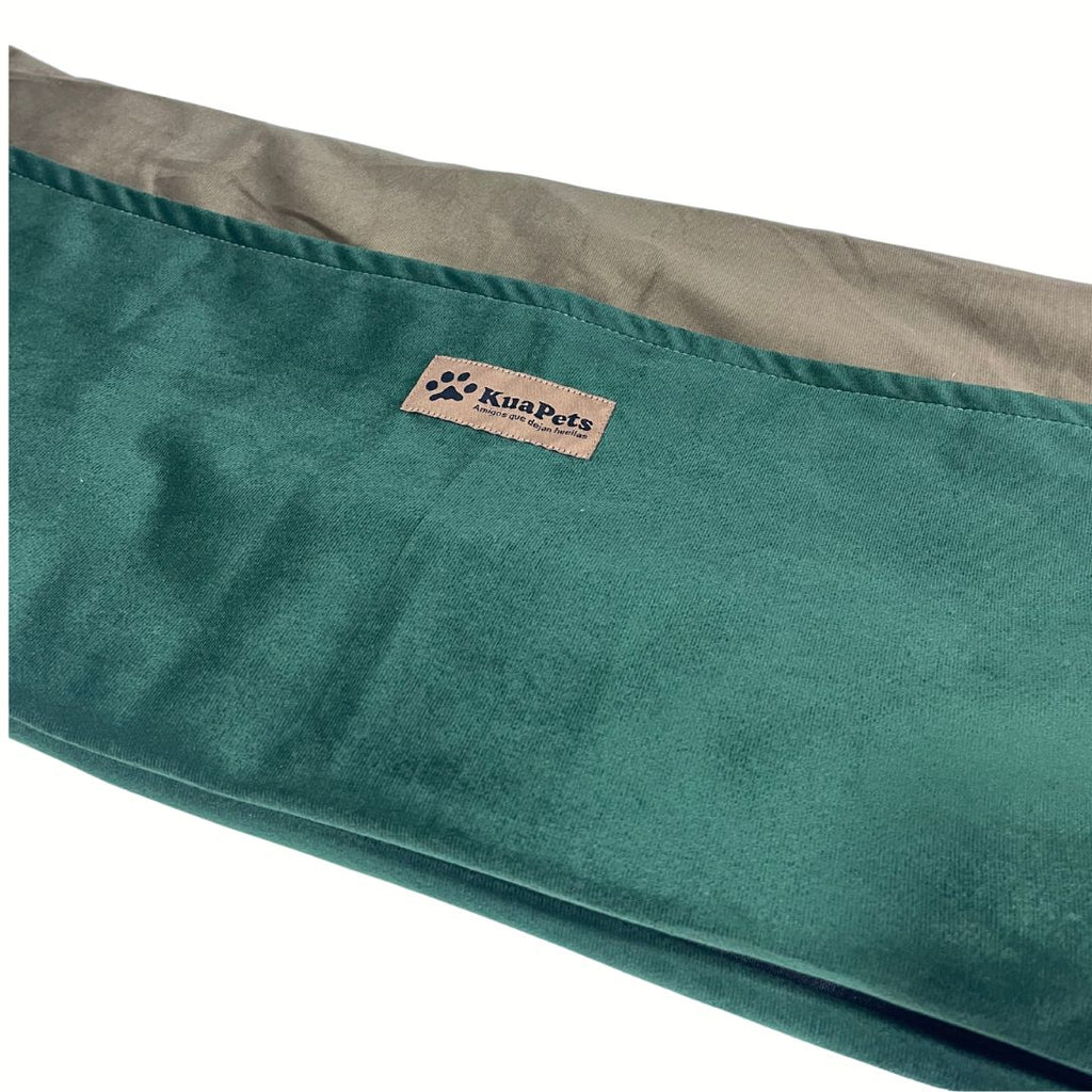 Funda de cama para perros modelo nido color Verde Botella - Cafe