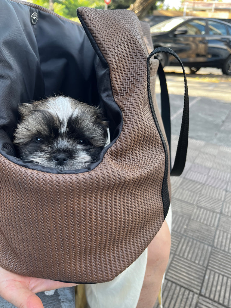 Bolso de Paseo para Mascotas – Eco cuero Marrón