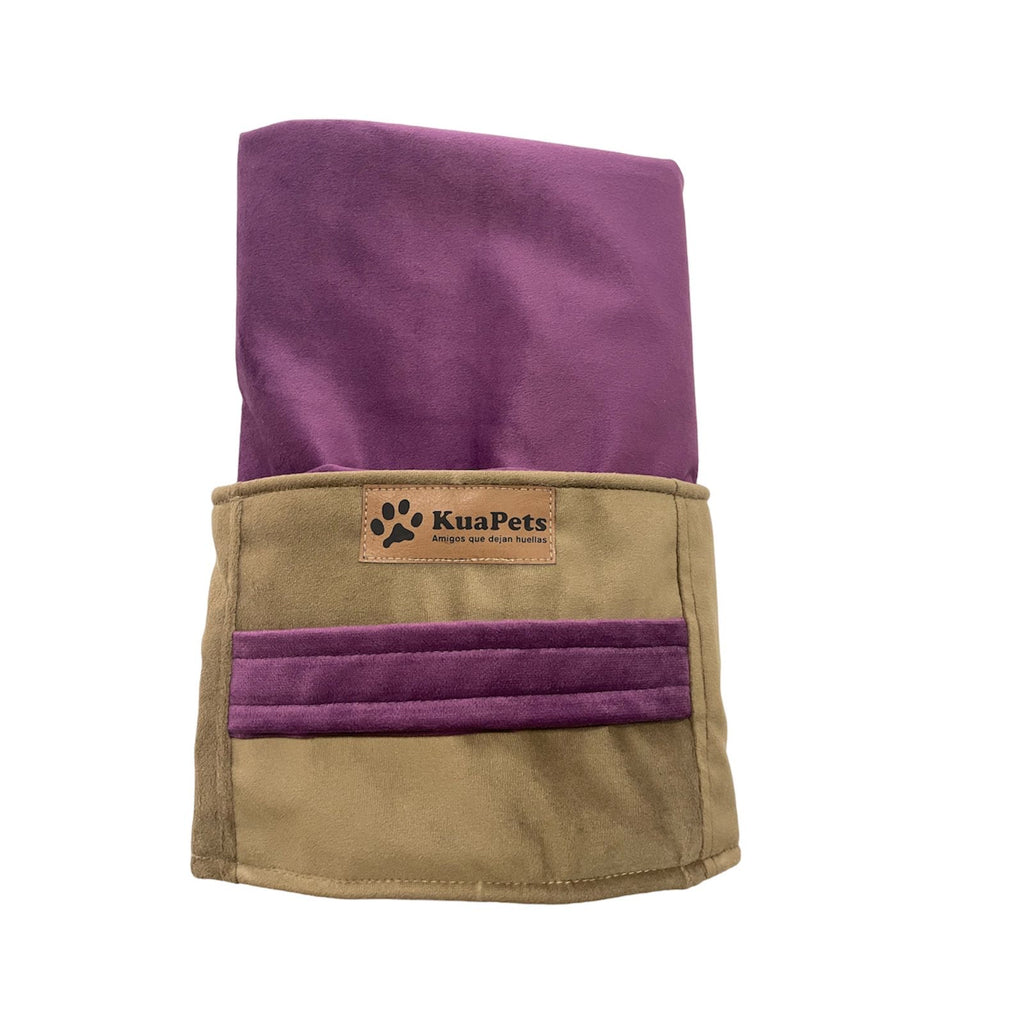 Funda de cama para perros modelo origen morado - café