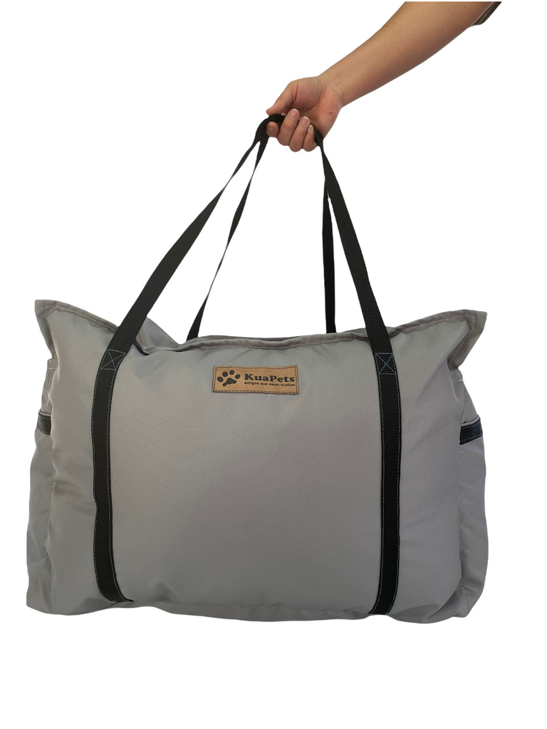 Cama de viaje para perro Kuapets gris