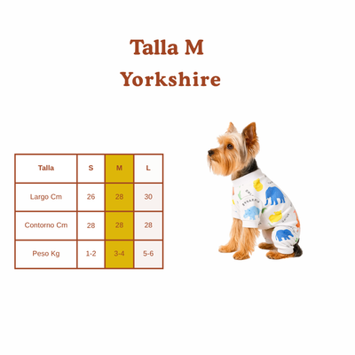 Pijama para Perro Algodón modelo rinoceronte Pequeñas Razas