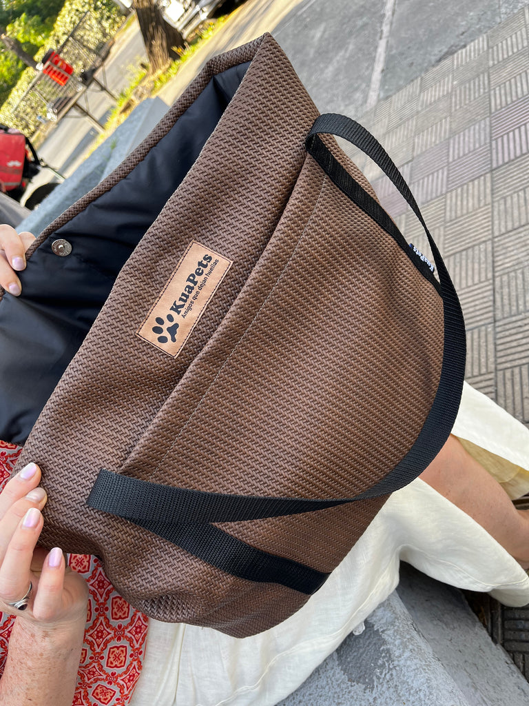 Bolso de Paseo para Mascotas – Eco cuero Marrón