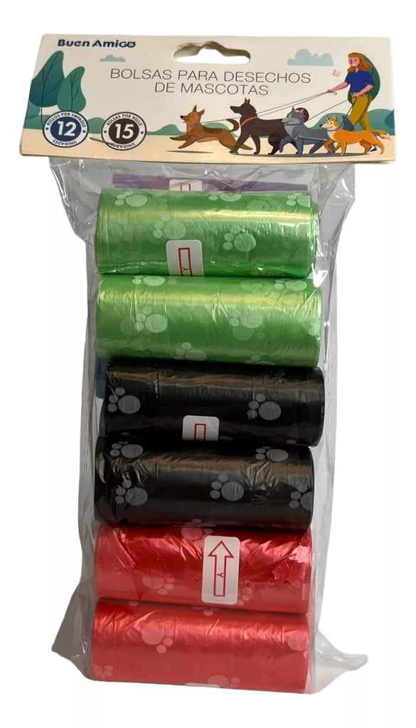 Bolsas para Desechos de Mascotas | Pack de 12 Rollos