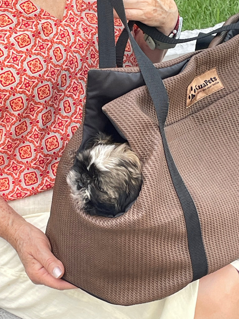 Bolso de Paseo para Mascotas – Eco cuero Marrón