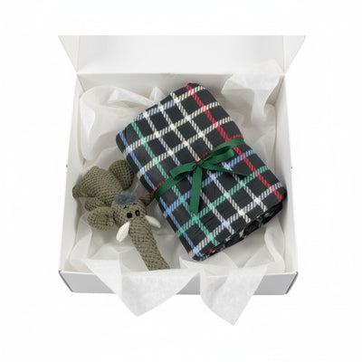 Cajita Navideña Kuapets – Manta + Peluche elefante