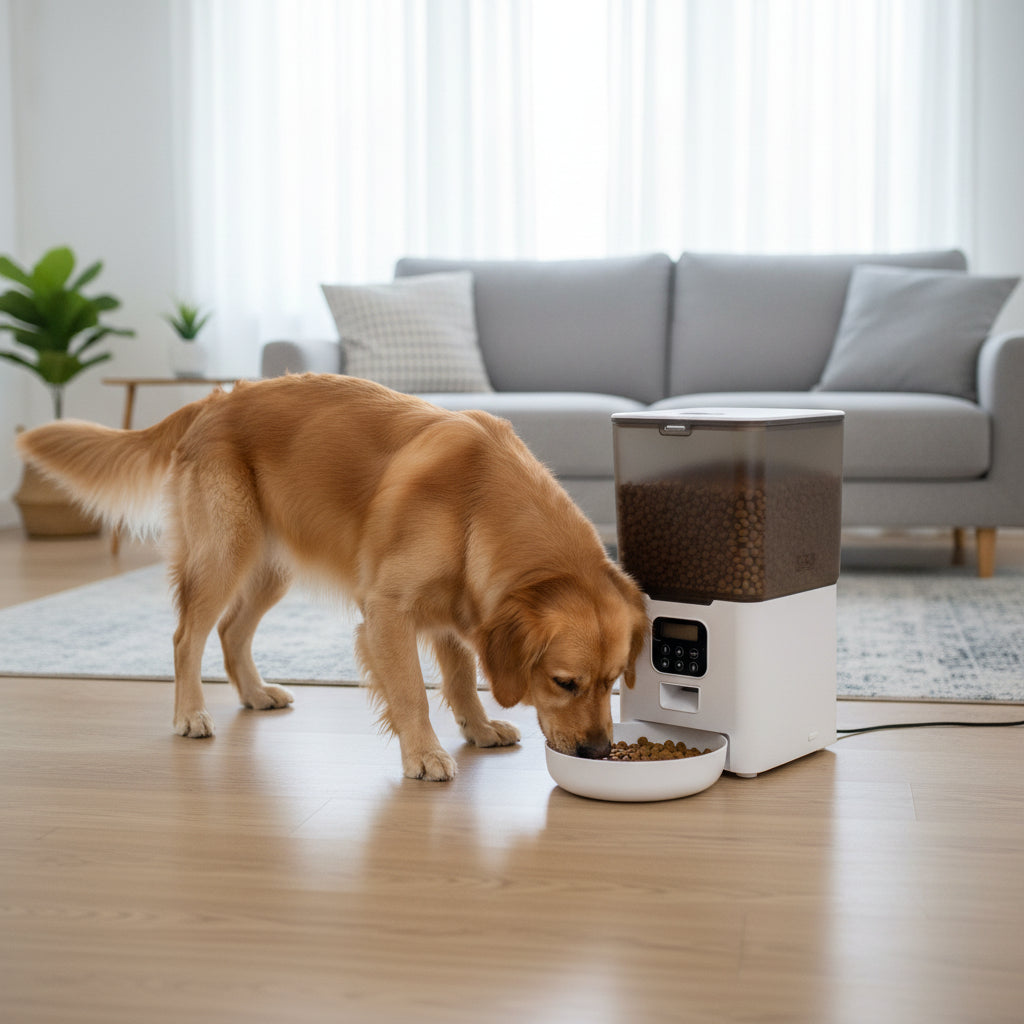 Dispensador alimentador mascotas automático inteligente