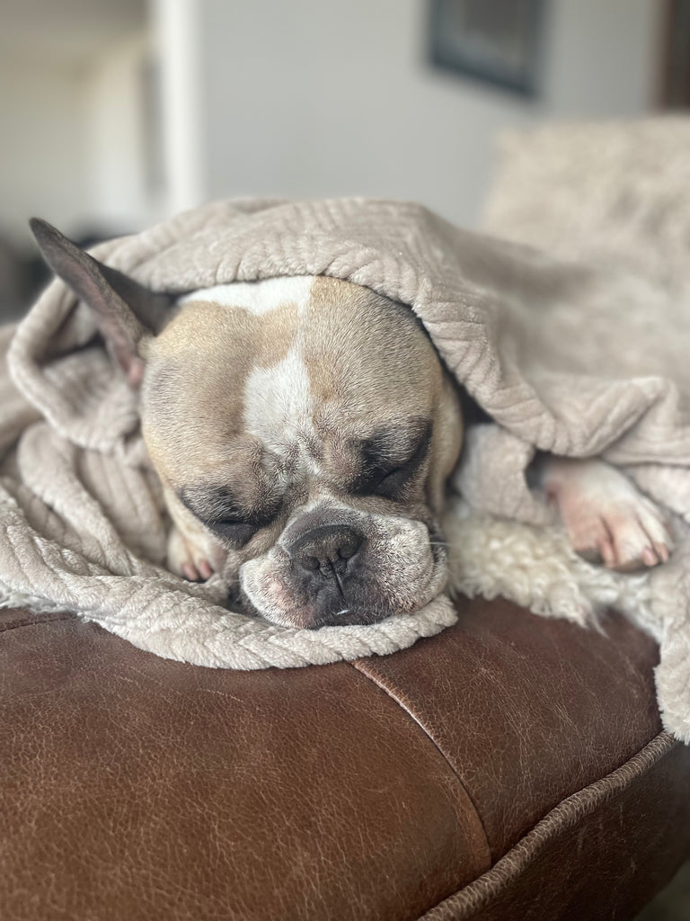 Manta antiestrés beige