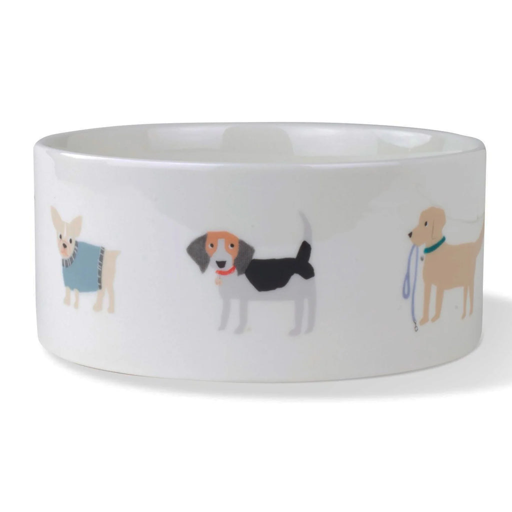 Plato de cerámica para perro 6 tazas happy breeds