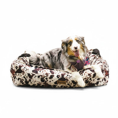 Cama para perro modelo nido Kuapets Cow-Print