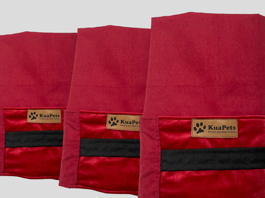 Funda de cama para perros modelo origen carmin