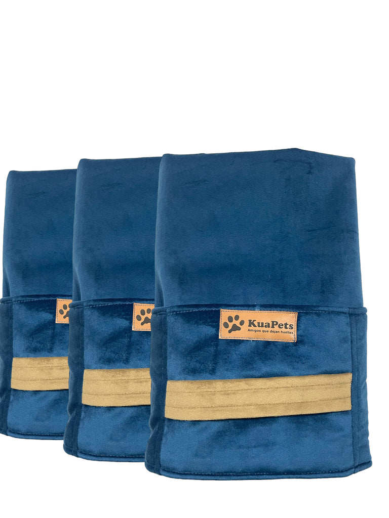 Funda de cama para perros modelo origen azul