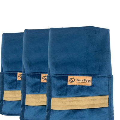 Funda de cama para perros modelo origen azul