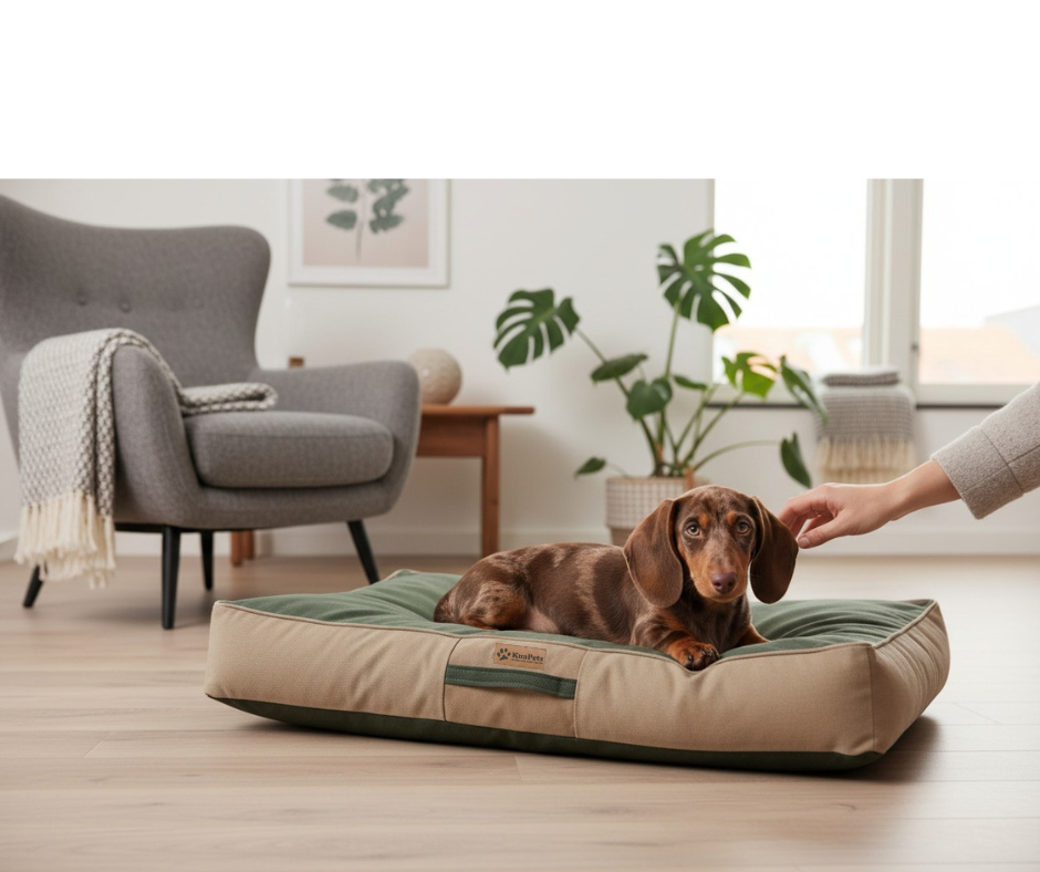 Cama Para Perro Origen Kuapets | Verde Botella - Café