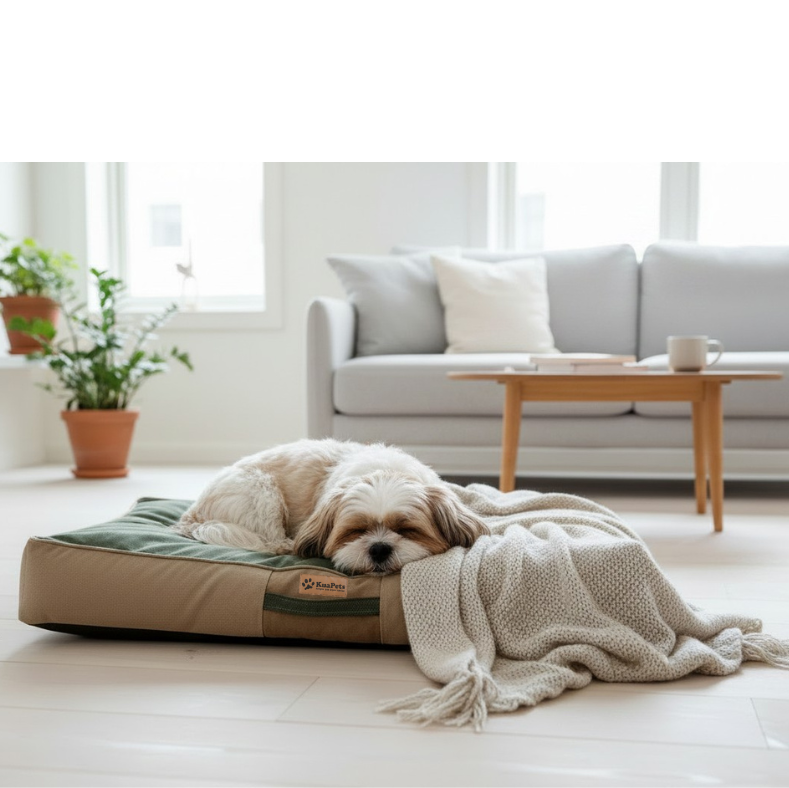 Cama Para Perro Origen Kuapets | Verde Botella - Café