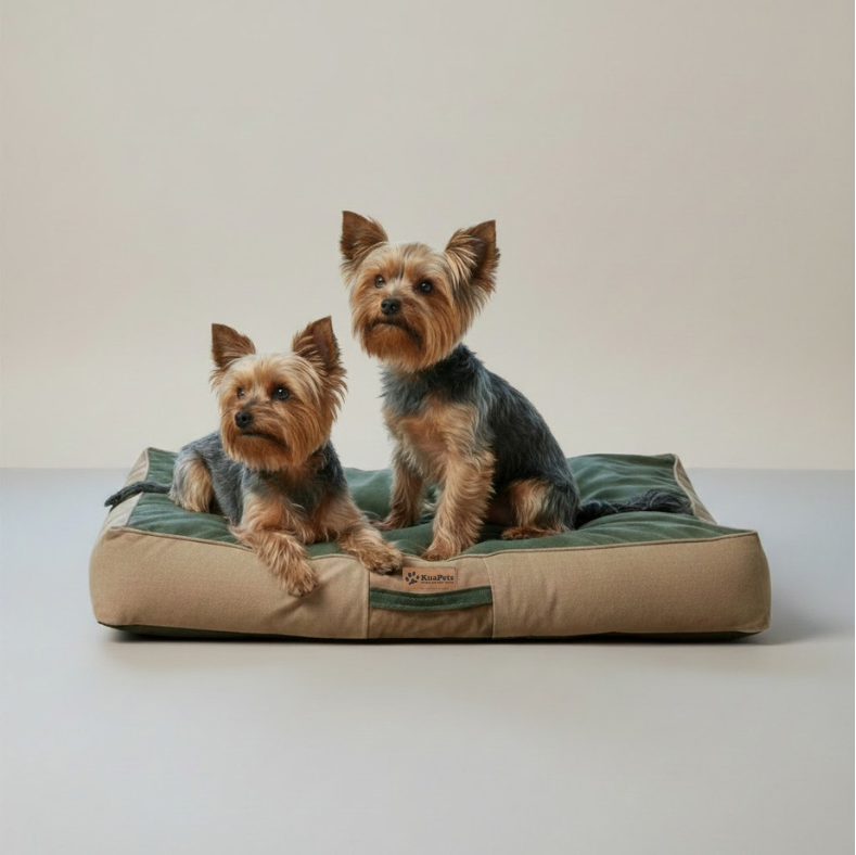 Cama Para Perro Origen Kuapets | Verde Botella - Café