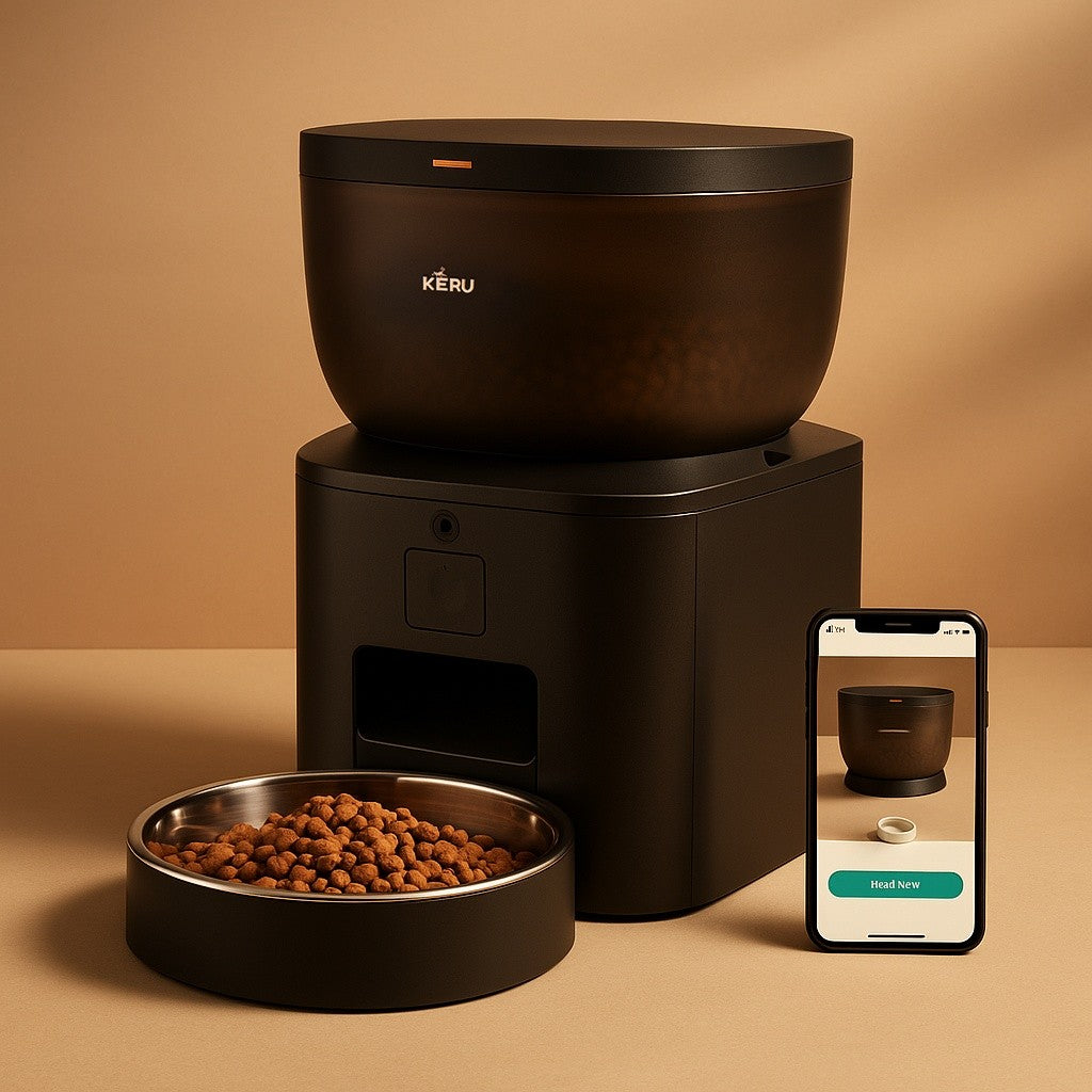 Comedero Automático WiFi con Cámara para Perros y Gatos Black