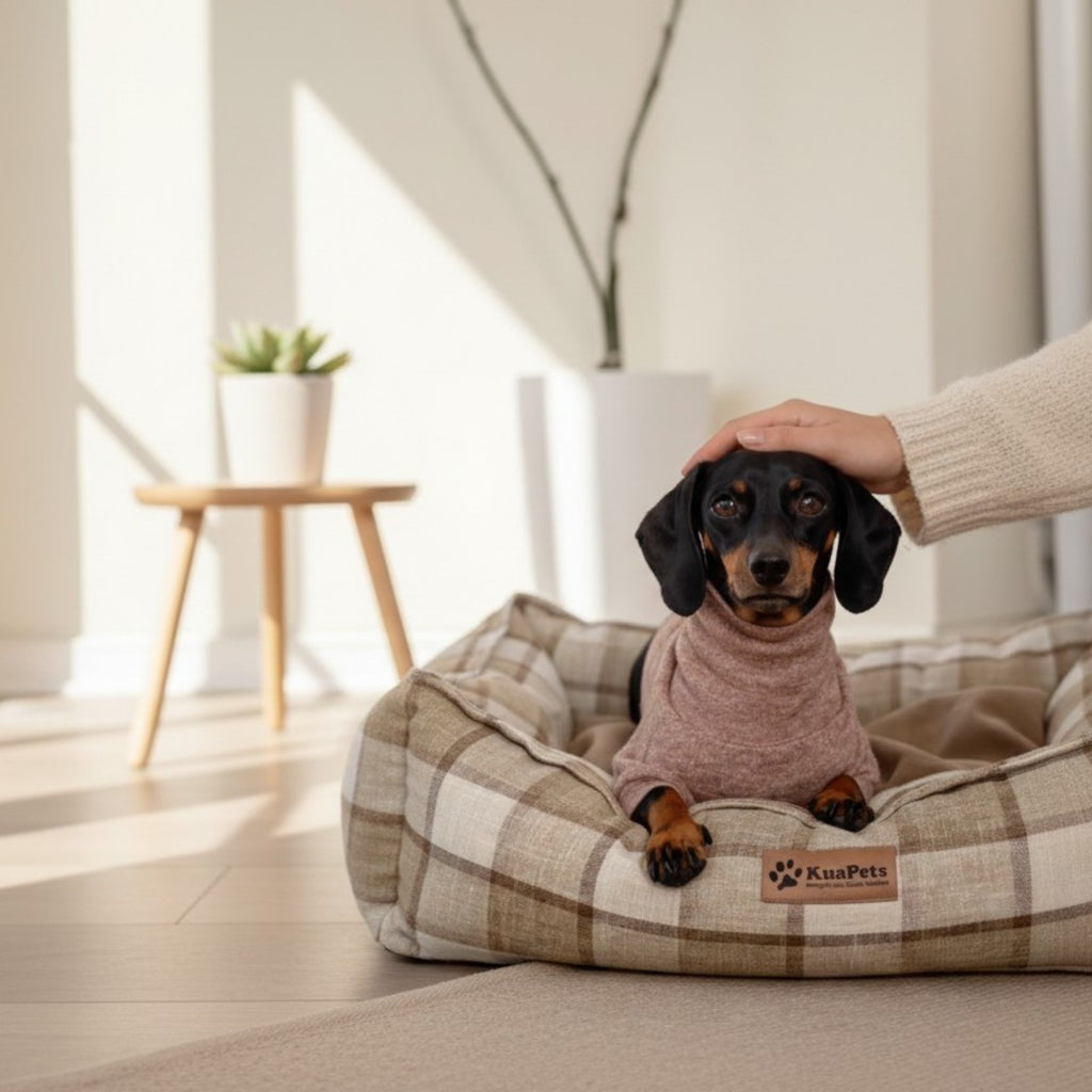Cama para mascota modelo nido Kuapets café - Cuadrille