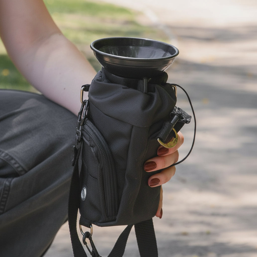 Bolso porta botella negro