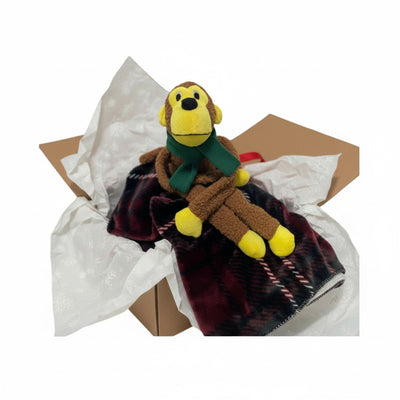 Cajita navideña Kuapets – manta +  Monkey