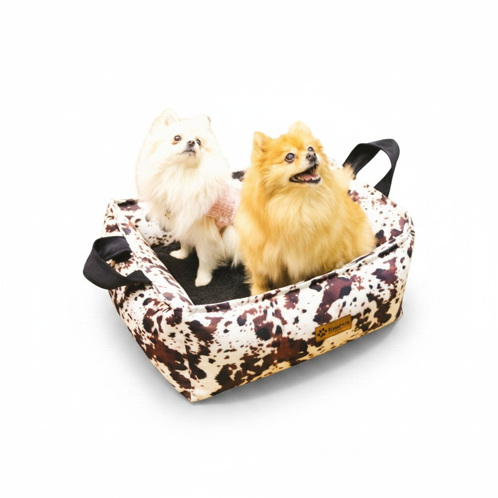Cama para perro modelo nido Kuapets Cow-Print