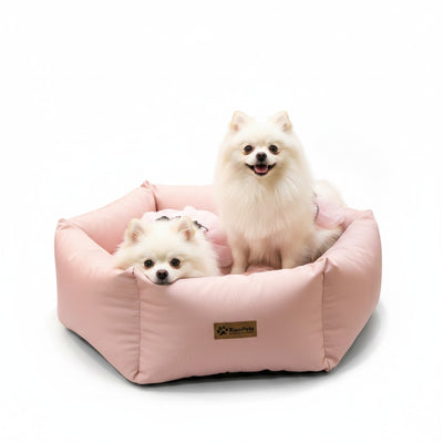 Cama para perro hexagonal Kuapets rosa