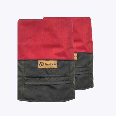 Funda de cama para perros modelo origen carmín -negro