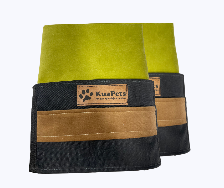 Funda de cama para perros modelo origen Pistacho - Negro