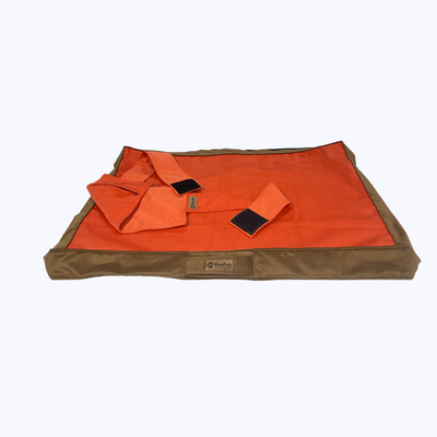 Funda de cama para perros ortopédica Therapy -  naranjo - café