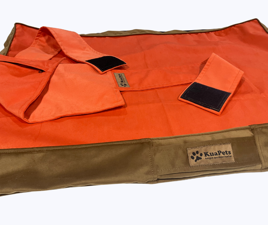 Funda de cama para perros ortopédica Therapy -  naranjo - café