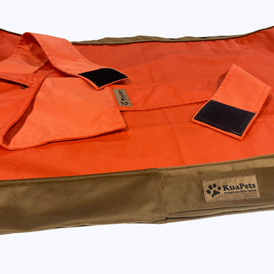 Funda de cama para perros ortopédica Therapy -  naranjo - café