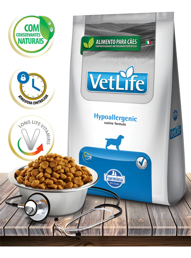 Alimento Vet Life Natural Canine Hypoallergenic para perro adulto los tamaños sabor mix de 2 kg