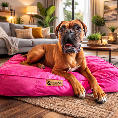 Cama para perro modelo origen Kuapets fucsia