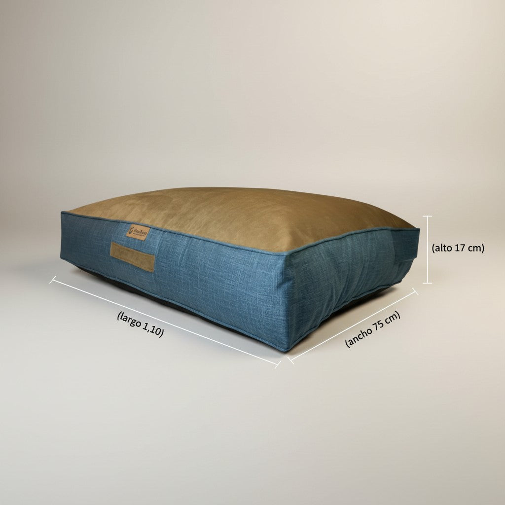Cama para Perro Grande  Kuapets | 3XL  Café - Azul Jeans