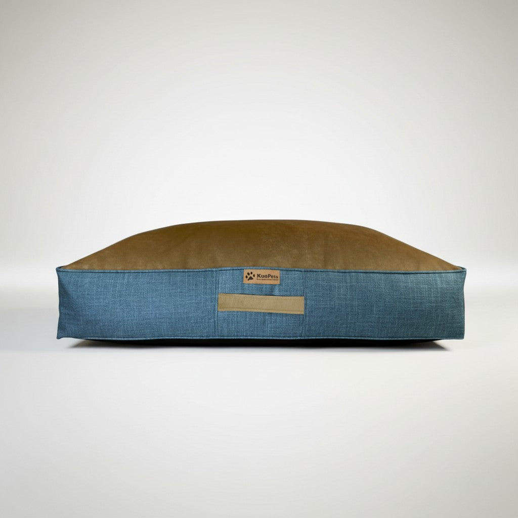Cama para Perro Grande  Kuapets | 3XL  Café - Azul Jeans