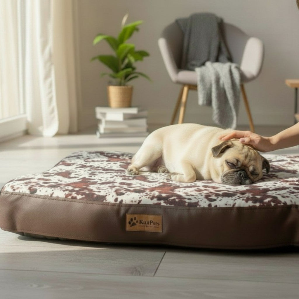 Cama para perro Ortopédica Kuapets - cow print