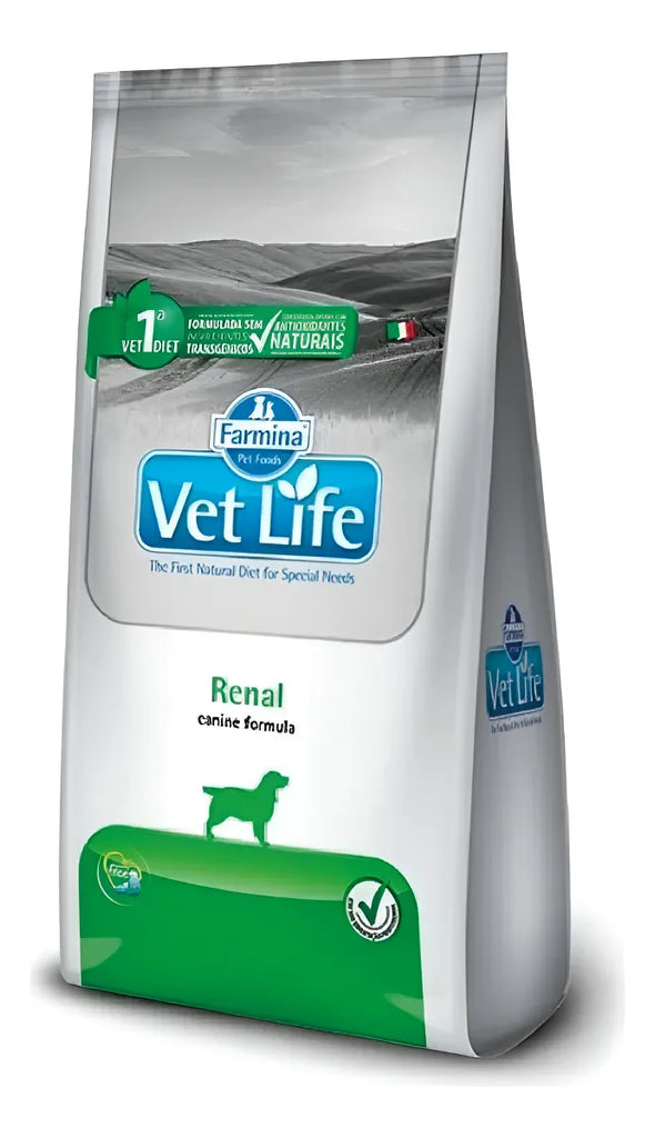 Alimento Vet Life Natural Canine Renal para perro adulto de raza pequeña sabor mix de 2 kg