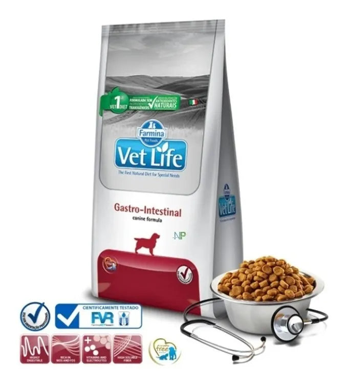 Alimento Vet Life Natural Canine Gastrointestinal para perro todos los tamaños sabor mix de 2 kg