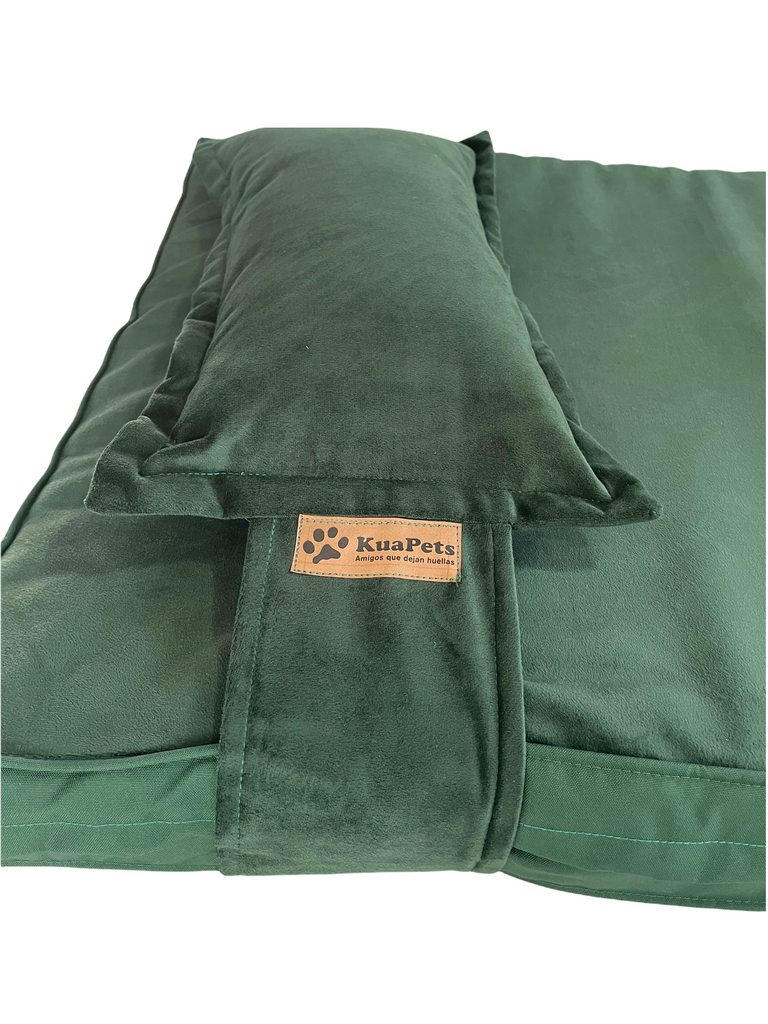 Cama para perros Kuapets Therapy Verde Botella