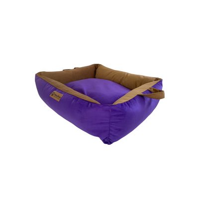 Cama para perro nido Kuapets morado - café
