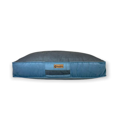 Cama para mascota modelo origen Kuapets gris - azul petróleo