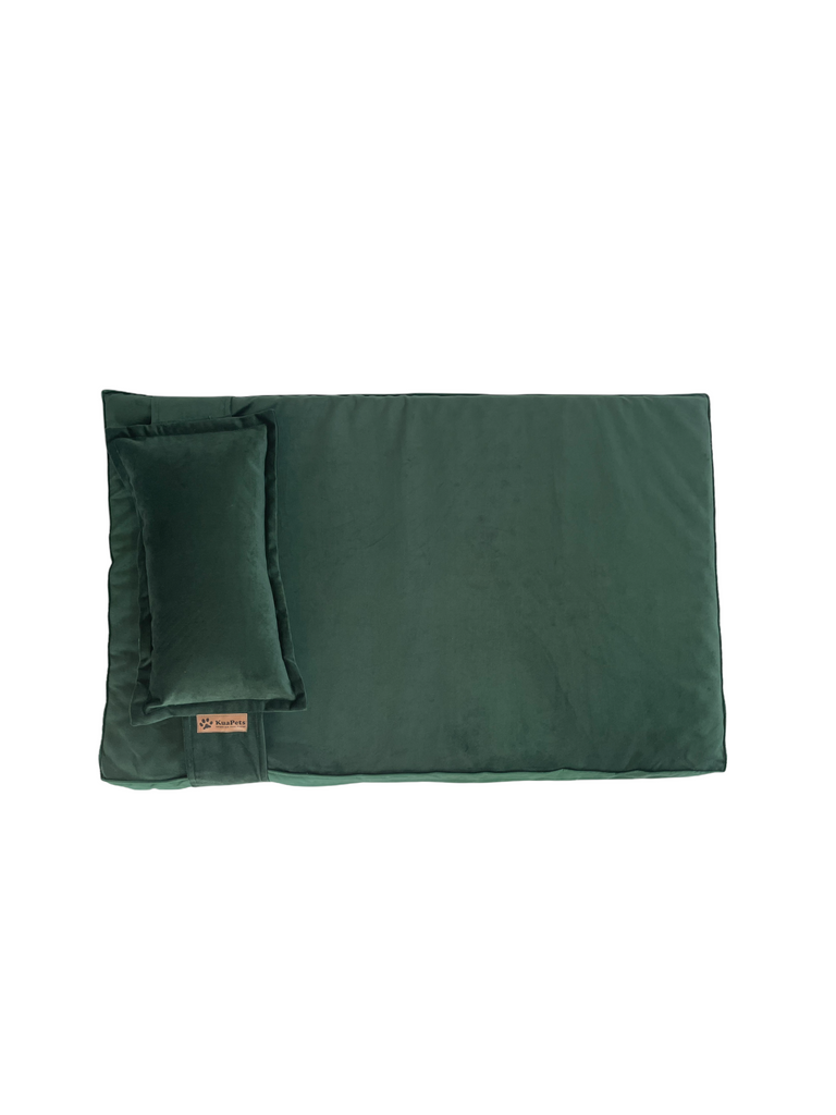 Cama para perros Kuapets Therapy Verde Botella