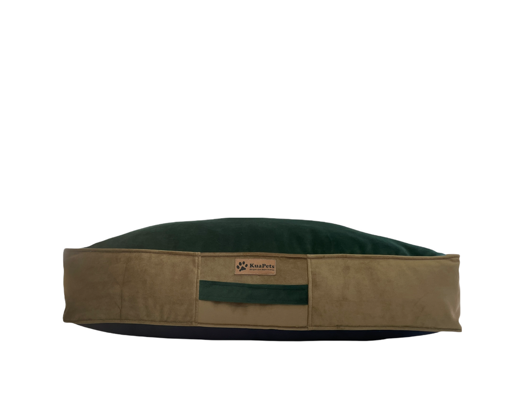 Cama Para Perro Modelo Origen Kuapets Verde Botella - Café