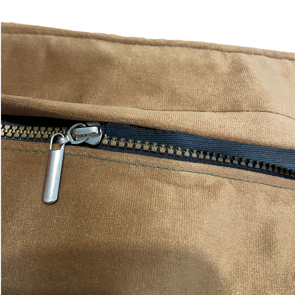 Funda de cama para perros modelo origen verde botella - café