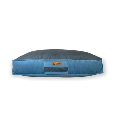Cama para mascota modelo origen Kuapets gris - azul petróleo