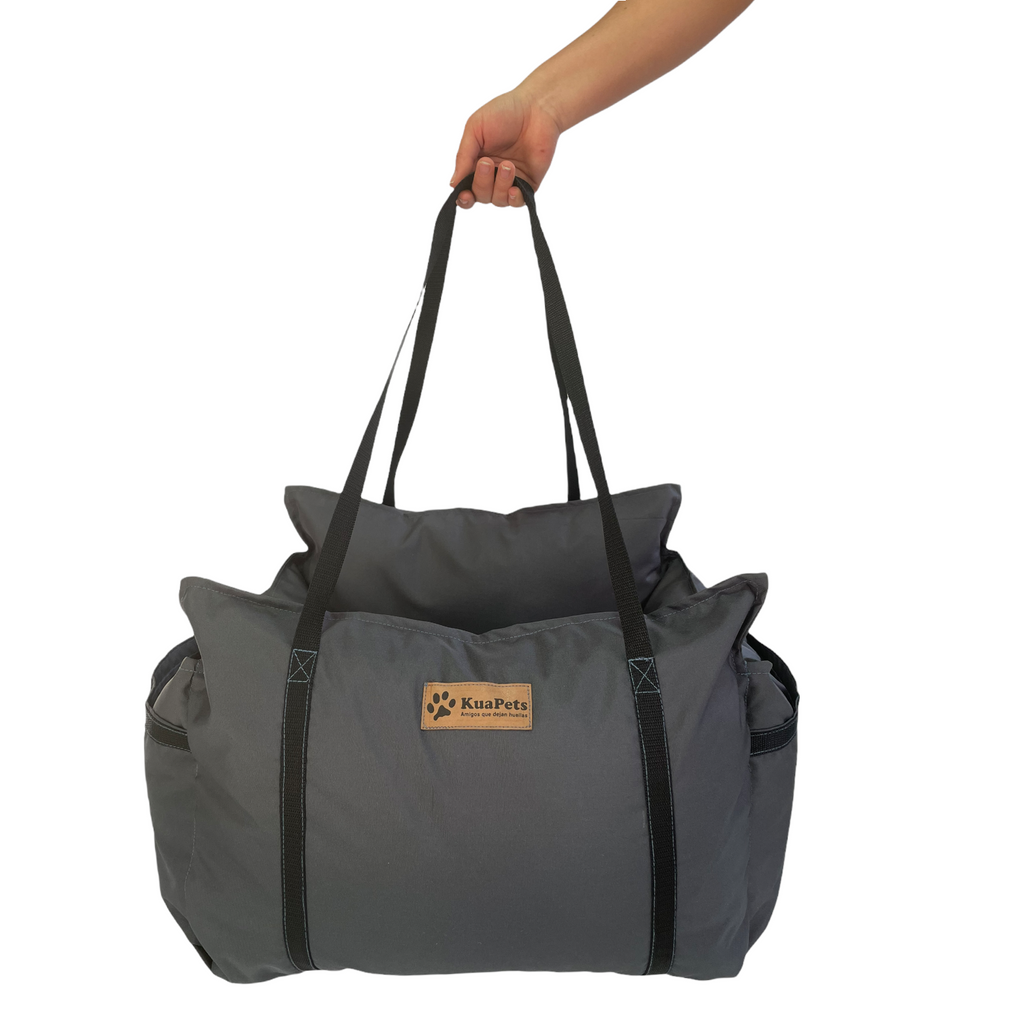 Cama de viaje para mascota Kuapets gris oscuro